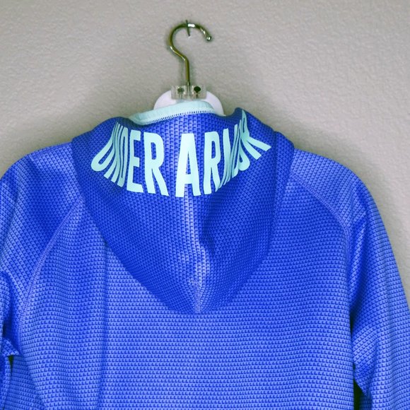Under Armour Cold Gear Purple & Mint Green Hoodie Sz XL Girls - Picture 5 of 7
